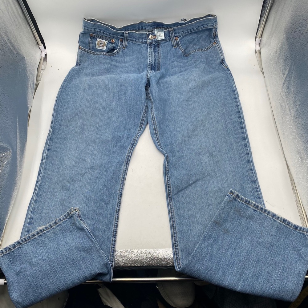 Cinch MB92834 003 Jeans Mens 38x36 Blue Cotton Denim Straight Leg Western Work